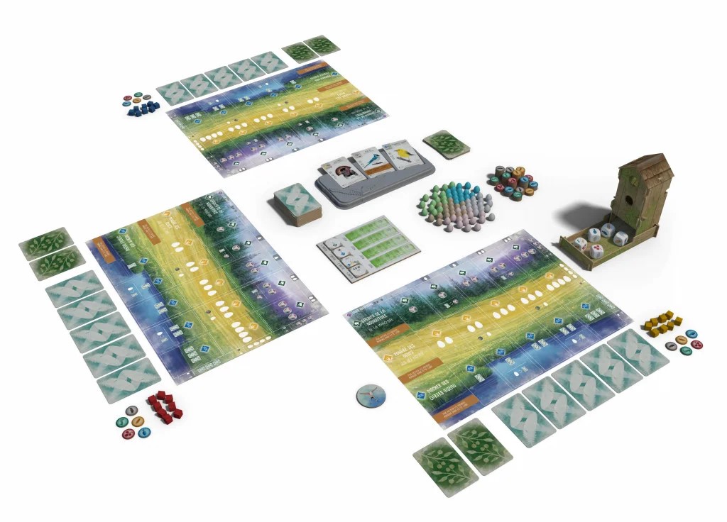 Le matériel du jeu Wingspan